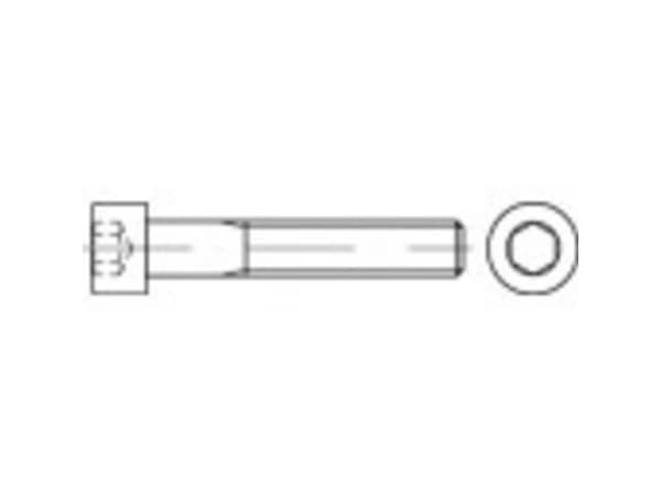 TOOLCRAFT 114314 Cylinderskruer M16 30 mm Indvendig sekskant DIN 912 Stål Galvaniseret 50 stk