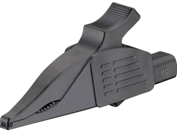 Stäubli XDK-1033 SW Säkerhetskrokodilbenkontakt 4 mm CAT II 1000 V Svart