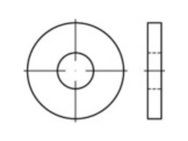 Aluslevy Sisähalkaisija: 21 mm DIN 6340 Teräs Sinkitty 25 kpl TOOLCRAFT 138276