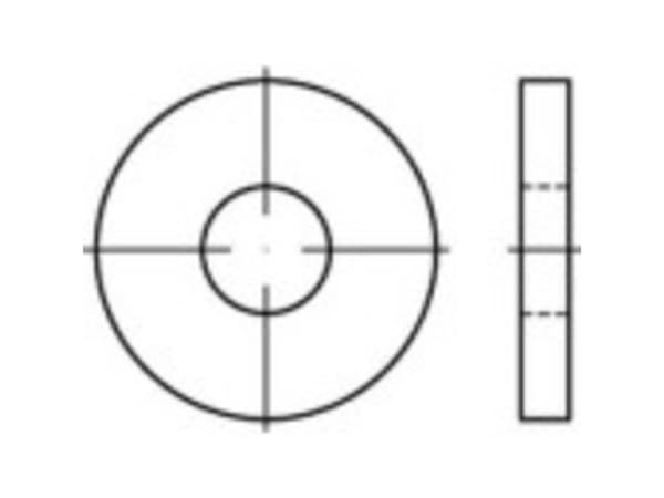 Aluslevy Sisähalkaisija: 21 mm DIN 6340 Teräs Sinkitty 25 kpl TOOLCRAFT 138276