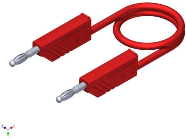 SKS Hirschmann CO MLN SIL 25/1 Prøveledning Lamelstik 4 mm Lamelstik 4 mm 25.00 cm Rød 1 stk