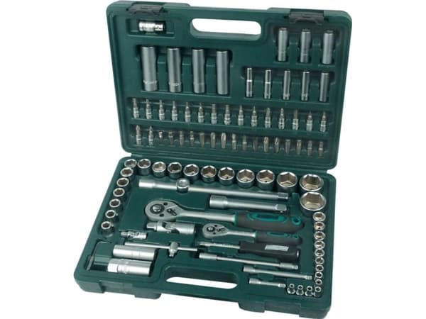 Brüder Mannesmann pipenøkkelboks 6,3 mm (1/4") og 12,5 mm (1/2") 94 stk. (M98410)