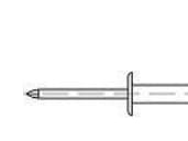 TOOLCRAFT 160020 Åben blindnitte (Ø x L) 3.2 mm x 8 mm Aluminium Stål 500 stk
