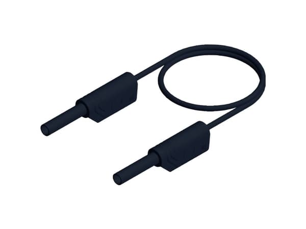 SKS Hirschmann MVL S 25/1 Au Säkerhetsprovledning [Lamellkoppling 2 mm - Lamellkoppling 2 mm] 25,00 cm Svart 1 st