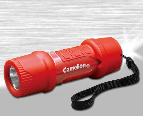 Camelion HP7011-3R03PBP, Käsikokoinen taskulamppu, Punainen, Kestomuovinen elastomeeri, 3 m, IPX4, LED