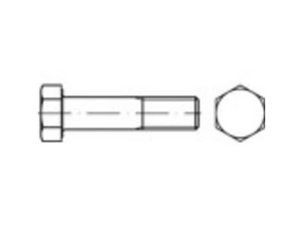 TOOLCRAFT 146227 Sekskantsskrue M12 40 mm Udvendig sekskant DIN 7990 Stål Varmegalvaniseret 100 stk