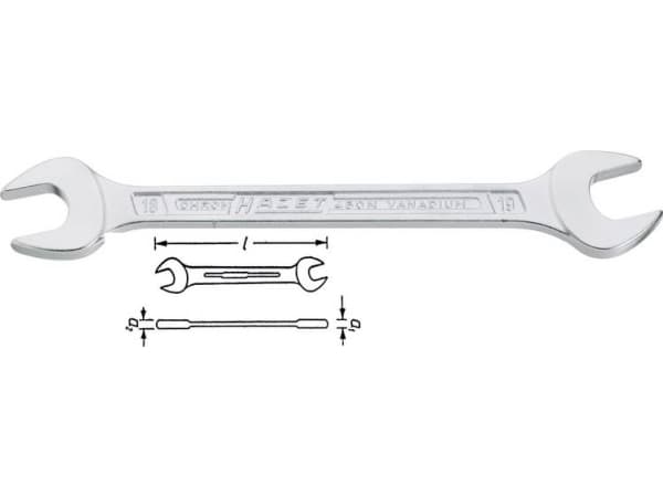 Hazet 450N-5X5.5 450N skiftnyckel 5 - 5,5 mm DIN 3110, DIN ISO 10102