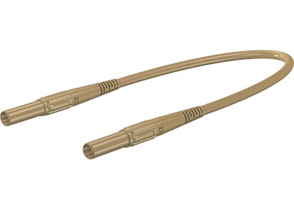 Stäubli XMS-419, Testkabel, Brun, 2.5 mm ², CAT IV, Nickel, Silikon