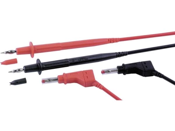 Stäubli PLL-145/XZGL-410 FLEXI-2V 1,0 100 CM Turvatestausjohtosarja [Lamellipistoke 4 mm - testikärki] 1,00 m Musta, punainen