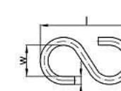 TOOLCRAFT S-kroge 70 mm Galvaniseret stål 100 stk