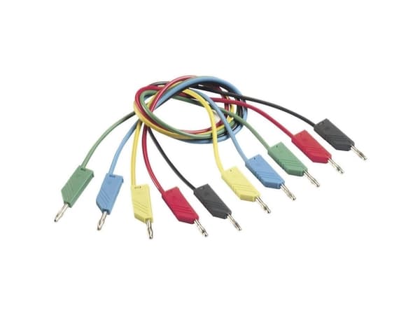 SKS Hirschmann CO MLN 200/1 Testledning [Lamellkoppling 4 mm - Lamellkoppling 4 mm] 2,00 m Grön 1 st