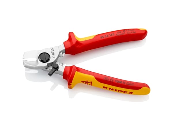 Knipex 95 26 165, Kaapelileikkuri, Punainen, Keltainen, Terästä, Kromi, Punainen, Keltainen, 1,5 cm, Saksa