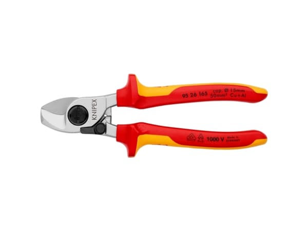 Knipex 95 26 165, Kaapelileikkuri, Punainen, Keltainen, Terästä, Kromi, Punainen, Keltainen, 1,5 cm, Saksa