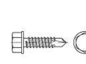 TOOLCRAFT 141404 Borskruer 6,3 mm 150 mm Udvendig sekskant DIN 7504 Stål Galvaniseret 100 stk