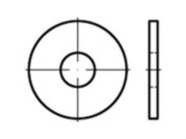 Aluslevy Sisähalkaisija: 39 mm ISO 7093 Teräs 25 kpl TOOLCRAFT 147983