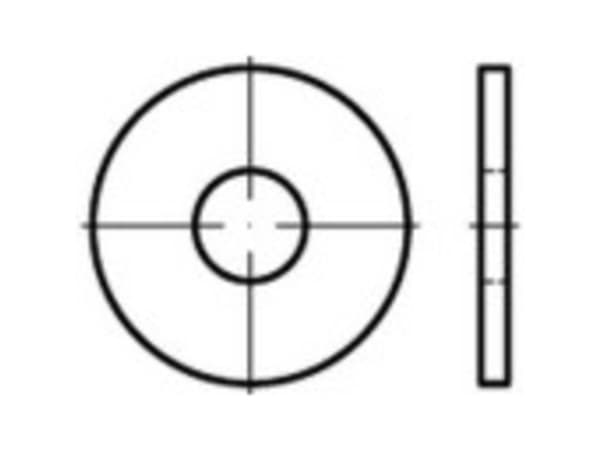 Aluslevy Sisähalkaisija: 39 mm ISO 7093 Teräs 25 kpl TOOLCRAFT 147983