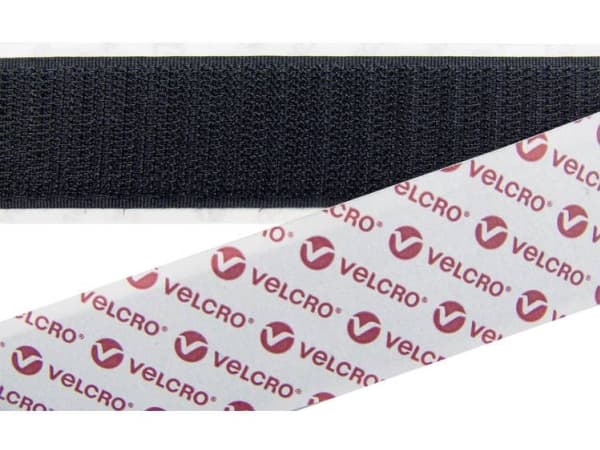VELCRO® E08802533011425 Tejp för limning Stapel (L x B) 25000 mm x 25 mm Svart 25 m