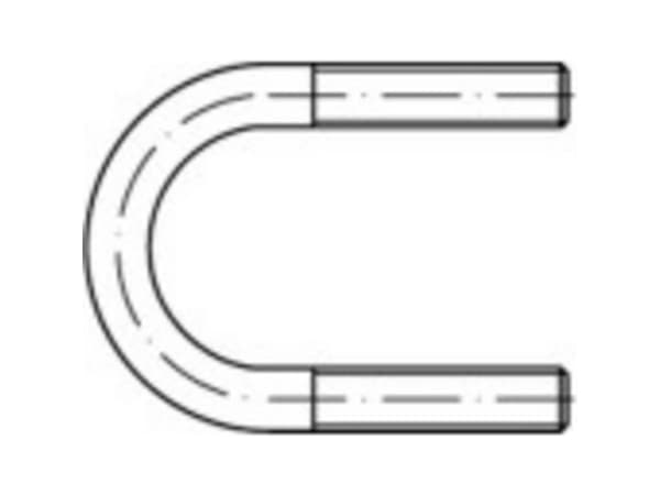 TOOLCRAFT 137772 U-bolte Galvaniseret stål 10 stk