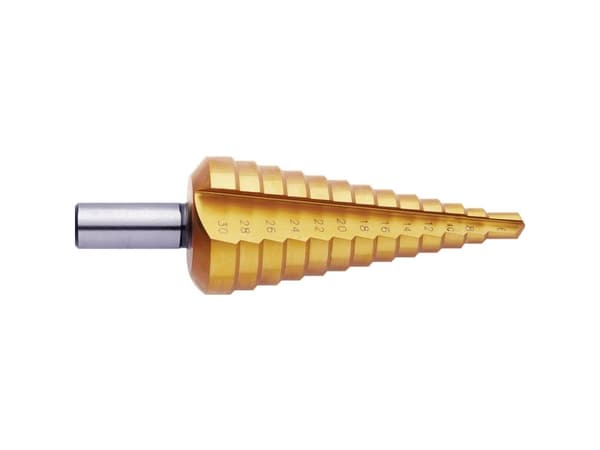 Exact 5343 HSS Porakone 4 - 12 mm TiN Kokonaispituus 80 mm 3-teräinen kahva 1 kpl