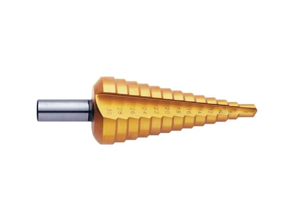 Exact 5343 HSS Porakone 4 - 12 mm TiN Kokonaispituus 80 mm 3-teräinen kahva 1 kpl