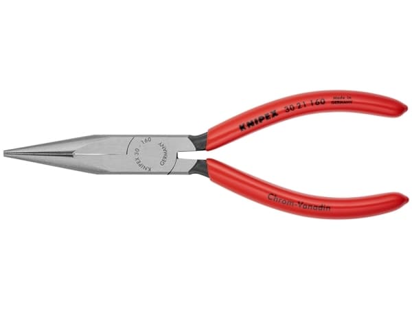 Knipex 30 21 160, Nesetang, 2,5 mm, 5 cm, Stål, Plast, Rød