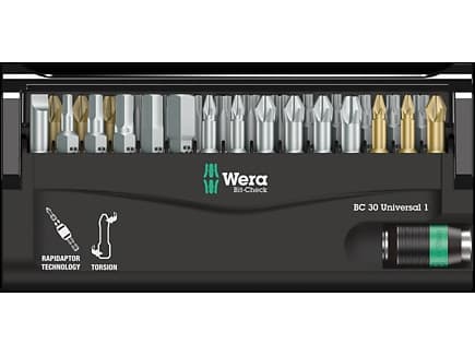 Wera 05056440001, 29 styck, Insex (metriska enheter), Phillips, Pozidriv, Torx Plus, PH 1, PH 2, PH 3, PZ 1, PZ 2, PZ 3, TX10, TX15, TX20, TX25, TX30