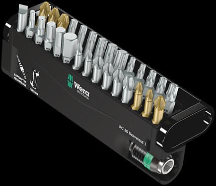 Wera 05056440001, 29 styck, Insex (metriska enheter), Phillips, Pozidriv, Torx Plus, PH 1, PH 2, PH 3, PZ 1, PZ 2, PZ 3, TX10, TX15, TX20, TX25, TX30