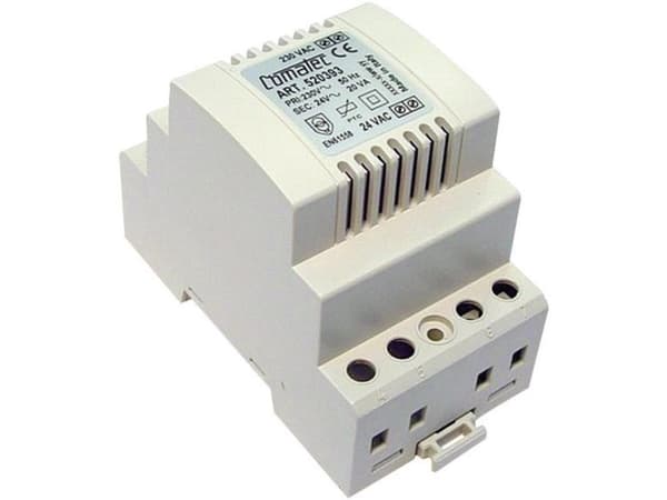 Comatec TBD202024P Strømforsyning til DIN-skinne (DIN-rail) 24 V/AC 0.83 A 20 VA Indhold 1 stk