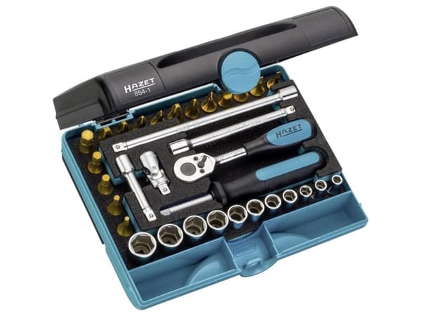 HAZET 854-1, Støpselsett, 1/4", Metrisk/imperisk, 33 hoder, 6.3 mm, 1/4"