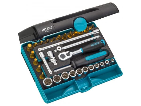 HAZET 854-1, Støpselsett, 1/4", Metrisk/imperisk, 33 hoder, 6.3 mm, 1/4"