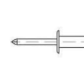 TOOLCRAFT 160332 Åben blindnitte (Ø x L) 5 mm x 10 mm Aluminium Stål 500 stk
