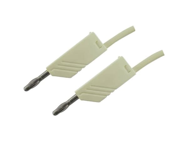 SKS Hirschmann MLN 50/2,5 WS Prøveledning [Lamelstik 4 mm - Lamelstik 4 mm] 0.50 m Hvid