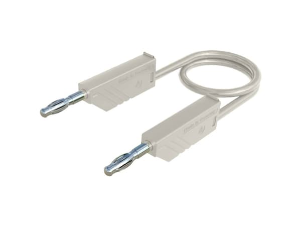 SKS Hirschmann MLN 50/2,5 WS Prøveledning [Lamelstik 4 mm - Lamelstik 4 mm] 0.50 m Hvid