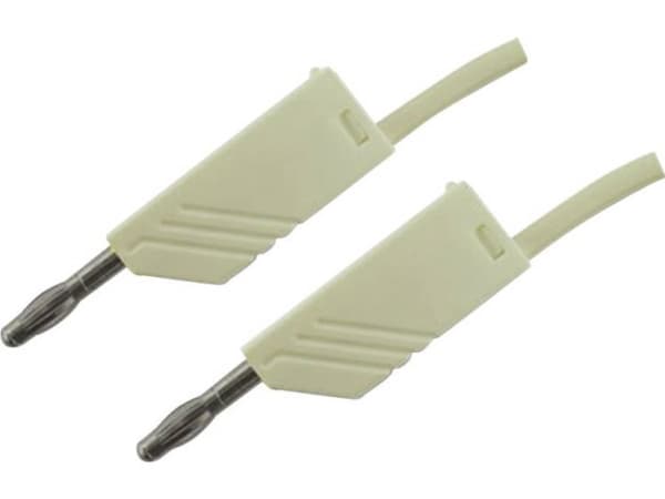 SKS Hirschmann MLN 50/2,5 WS Prøveledning [Lamelstik 4 mm - Lamelstik 4 mm] 0.50 m Hvid