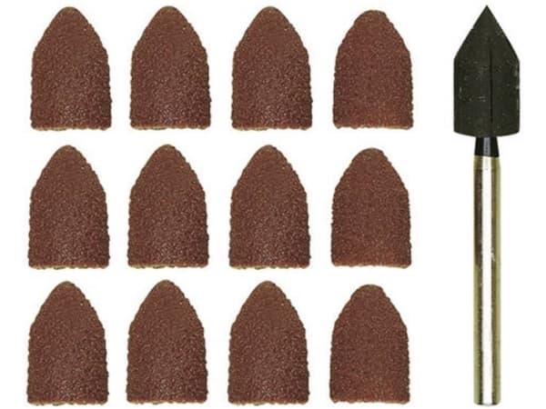 Proxxon Micromot 28 987 Normaali korunditeroitusjyrsin työkalunpitimellä koko 13 x 9 mm 10 kpl Akseli-Ø 3 mm 1 kpl