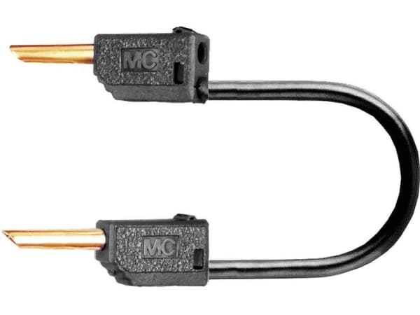 Stäubli LK2-F 30cm sw Prøveledning Lamelstik 2 mm Lamelstik 2 mm 30.00 cm Sort 1 stk