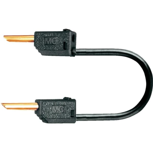 Stäubli LK2-F 30cm sw Prøveledning Lamelstik 2 mm Lamelstik 2 mm 30.00 cm Sort 1 stk