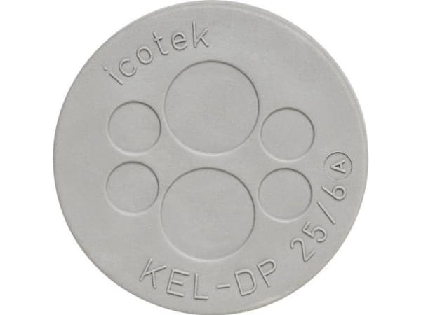 Icotek Kel-Dp 50/20 Cable Entry Plate Mounting Hole: 50 Mm Clamp Ø Max.: 9.3 Mm Elastomer Gray 1 Pcs