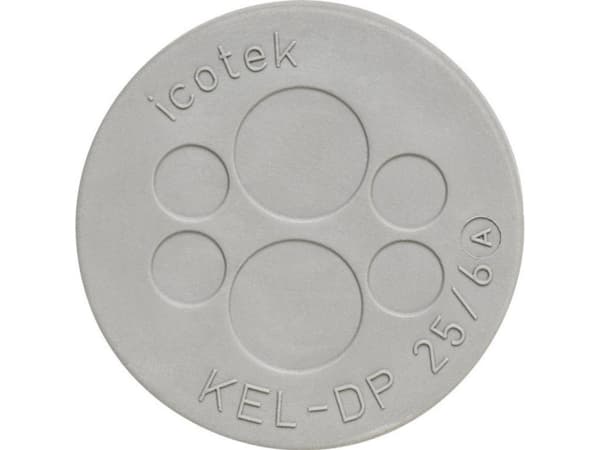 Icotek Kel-Dp 50/20 Cable Entry Plate Mounting Hole: 50 Mm Clamp Ø Max.: 9.3 Mm Elastomer Gray 1 Pcs