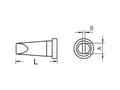 Miniatyrbilde 5 av 5: Weller LT H, Loddespiss, Weller, WP80, WSP80, MPR80, FE 75, TCP, 1 stykker, 0,8 mm, 0,4 mm