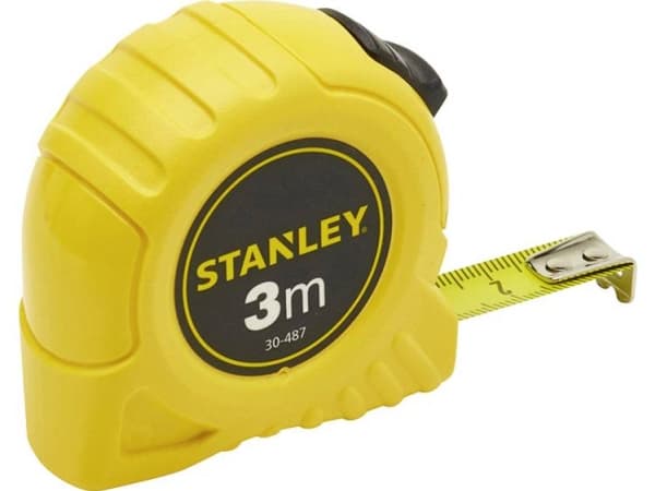 Stanley - Målebånd - 3 m - bladbredde: 12.7 mm