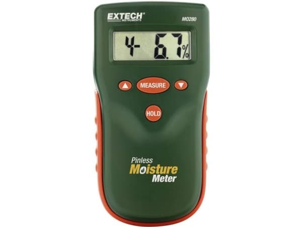 Extech MO280 Materialefugtindikator Måleområde bygningsfugt (område) 0 til 99 % vol Måleområde træ fugt (område) 0 til 99 % vol