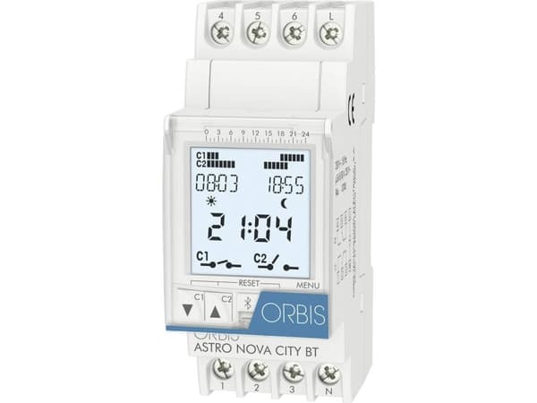 ORBIS Zeitschalttechnik ASTRO NOVA CITY 230 V Timer til DIN-skinne digital 230 V/AC