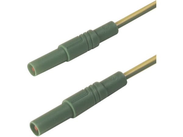 SKS Hirschmann MLS GG 200/2,5 ge/gn Säkerhetsprovledning [Lamellanslutning 4 mm - Lamellanslutning 4 mm] 2,00 m Gul, Grön 1 st