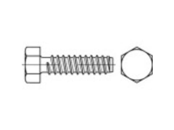 TOOLCRAFT 144611 Sekskantet kærvskrue 4.2 mm 13 mm Udvendig sekskant DIN 7976 Stål Galvaniseret 500 stk