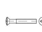 TOOLCRAFT 134683 Sänkt skruv M8 80 mm Phillipshuvud DIN 966 Stål Galvaniserat 100 st