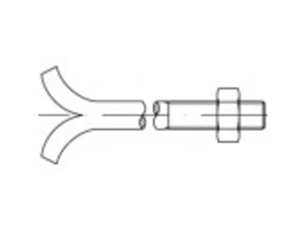 TOOLCRAFT 108122 Stenskruer M20 400 mm Udvendig sekskant DIN 529 Stål Galvaniseret 10 stk 10 stk