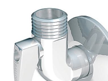 Ballofix med håndtag + kontra nippel/forskruning vinkel 1/2"