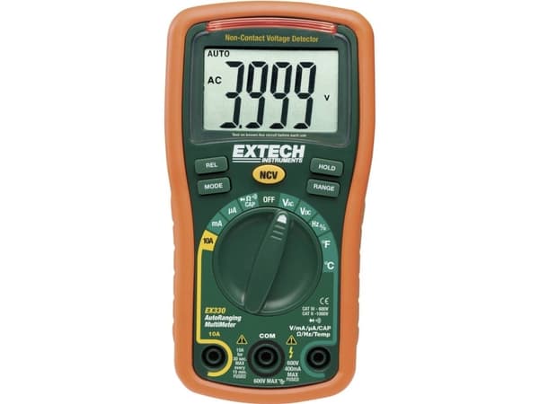 Extech EX330 Hånd-multimittari digitaalinen CAT III 600 V Visning (counts): 4000