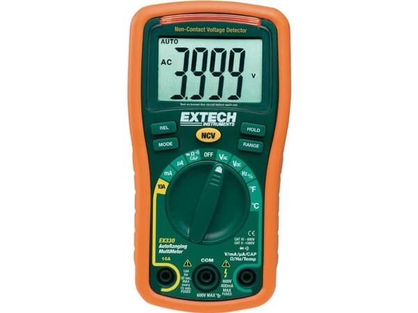Extech EX330 Hånd-multimittari digitaalinen CAT III 600 V Visning (counts): 4000